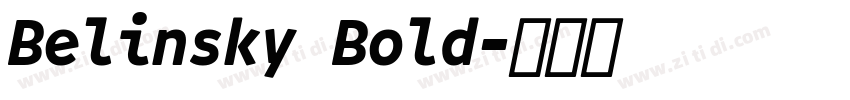 Belinsky Bold字体转换